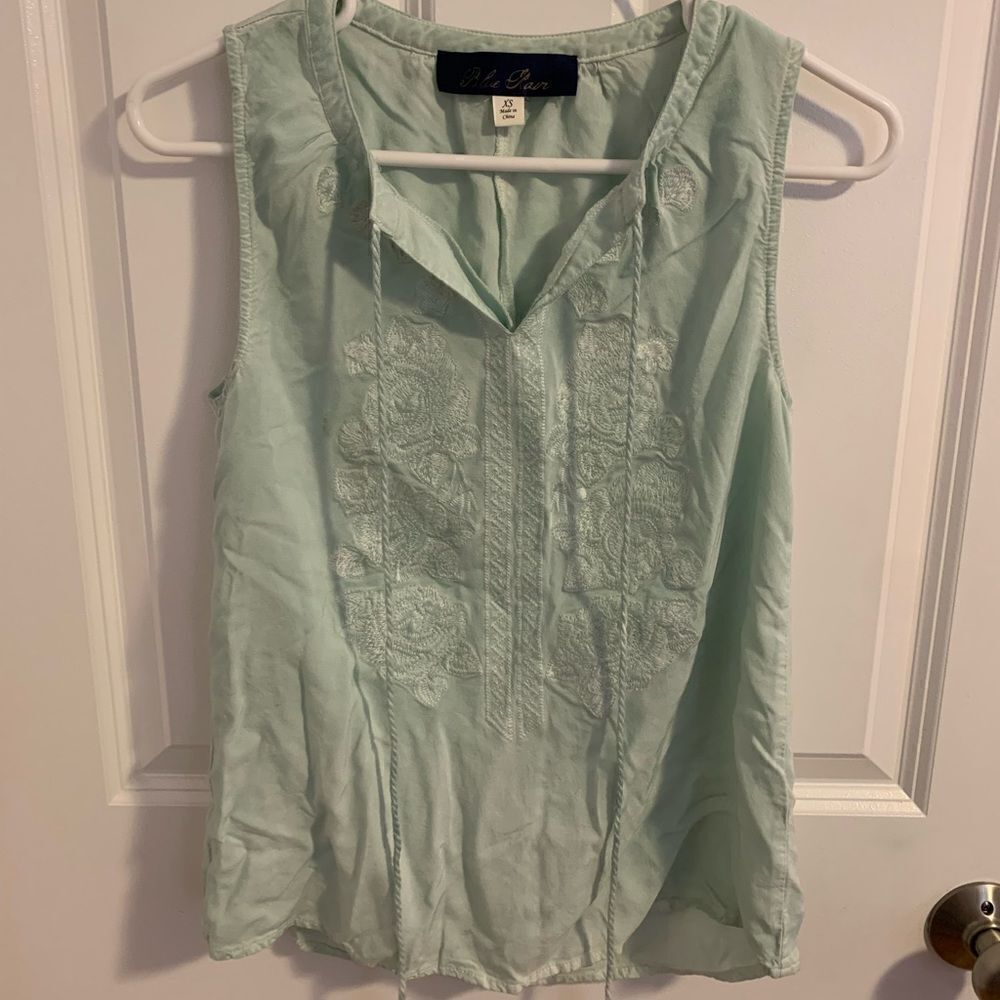 Blue Rain XS boho sleeveless shirt